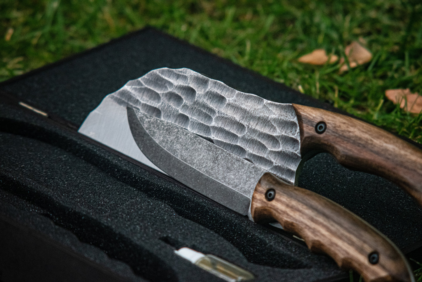 "Combo 03" – Handmade Cleaver & Knife in Wooden Gift Box