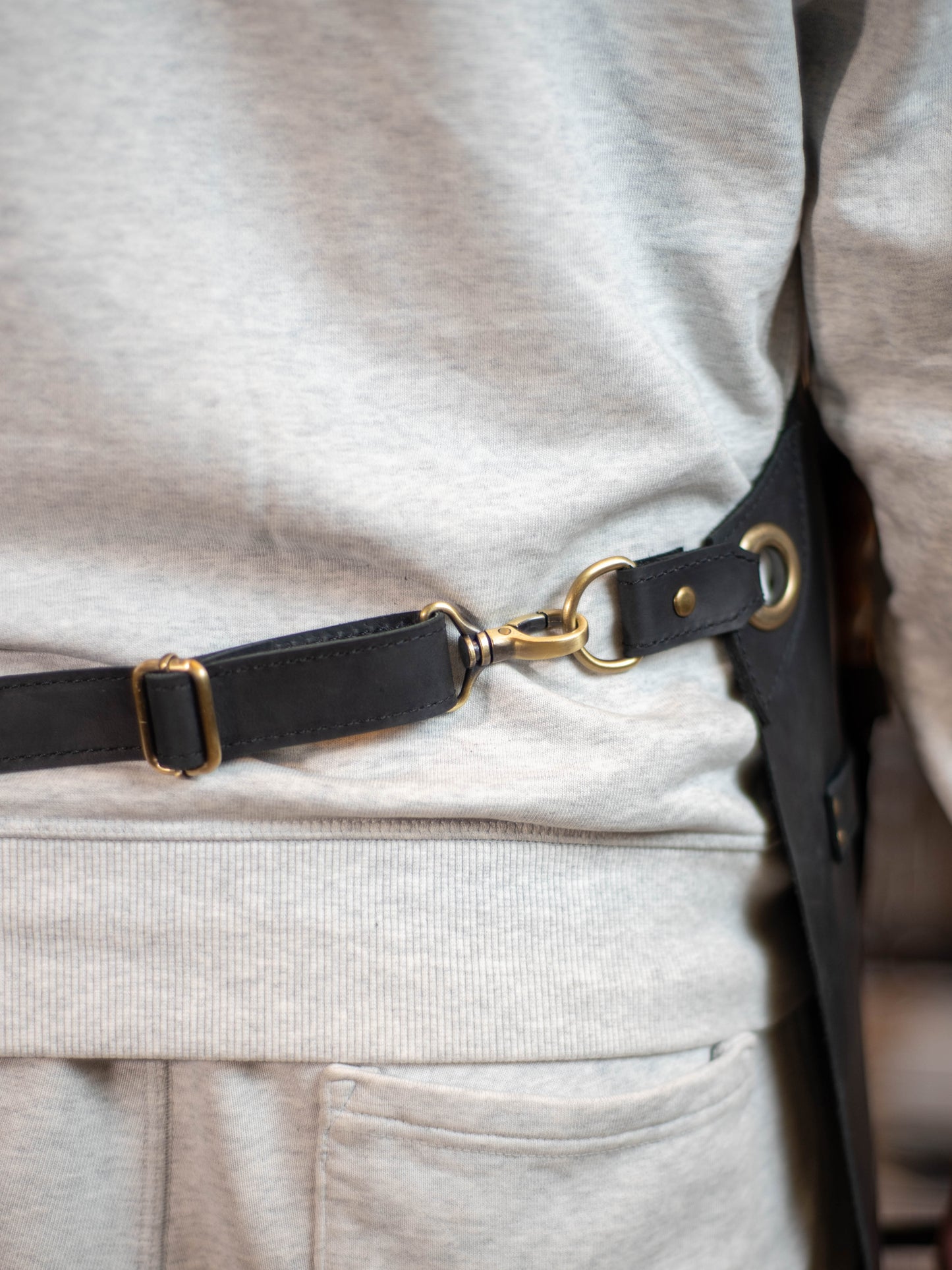 Handcrafted Leather BBQ Apron with Utility Pockets
