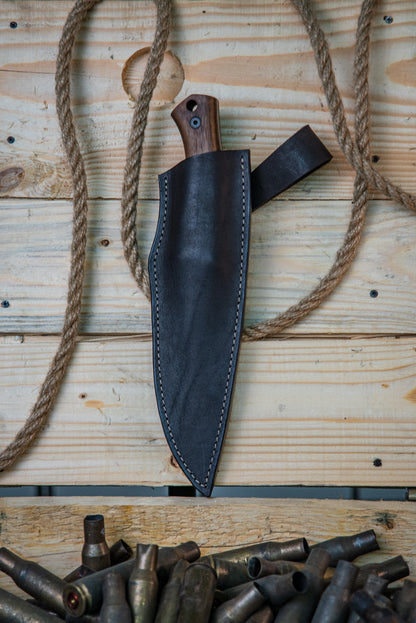 Bushcraft Utility Knife with Walnut Wood Handle