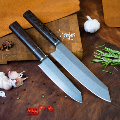 “Santoku Duet” Handmade Kitchen Knife Set