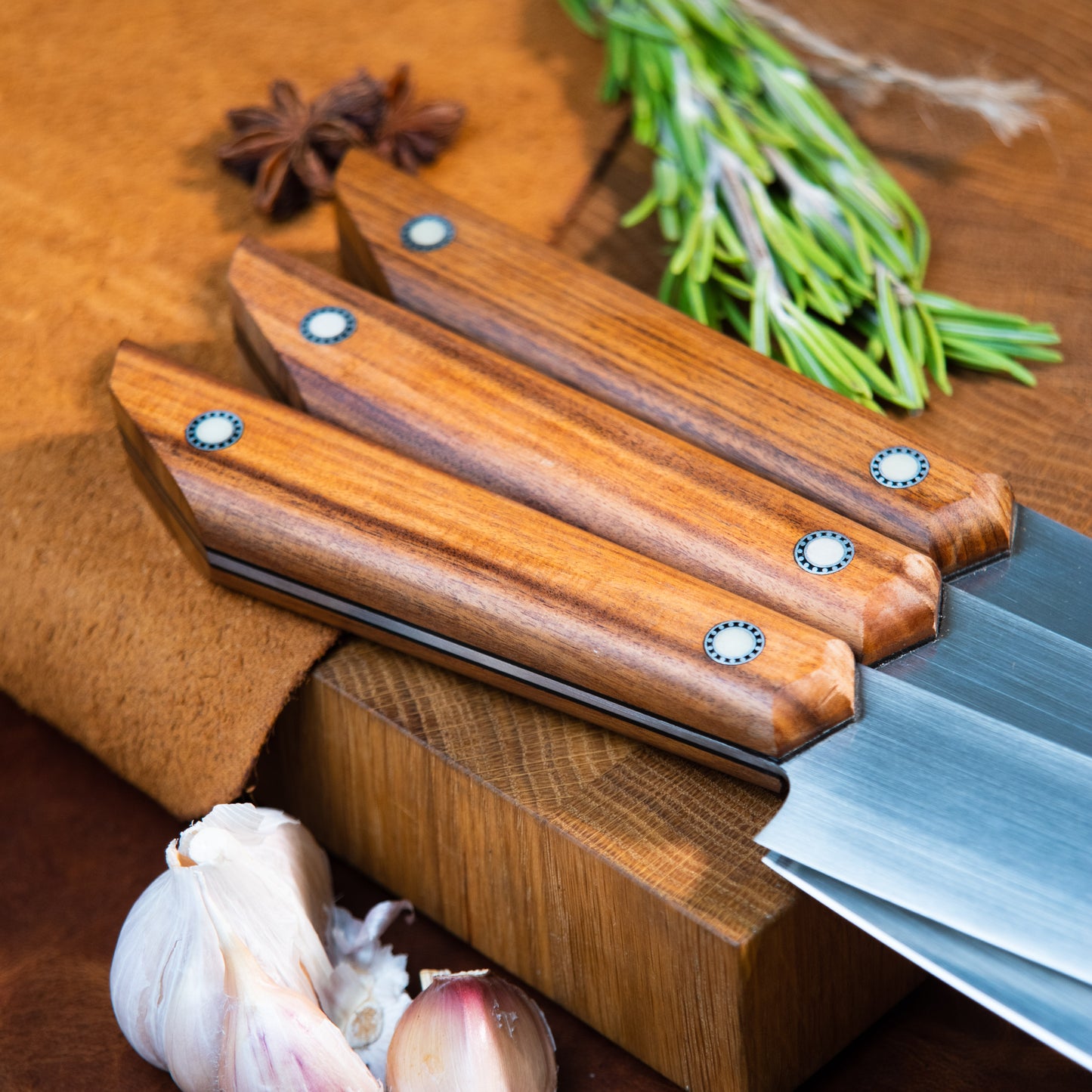“Trio” Handmade Kitchen Knife Set