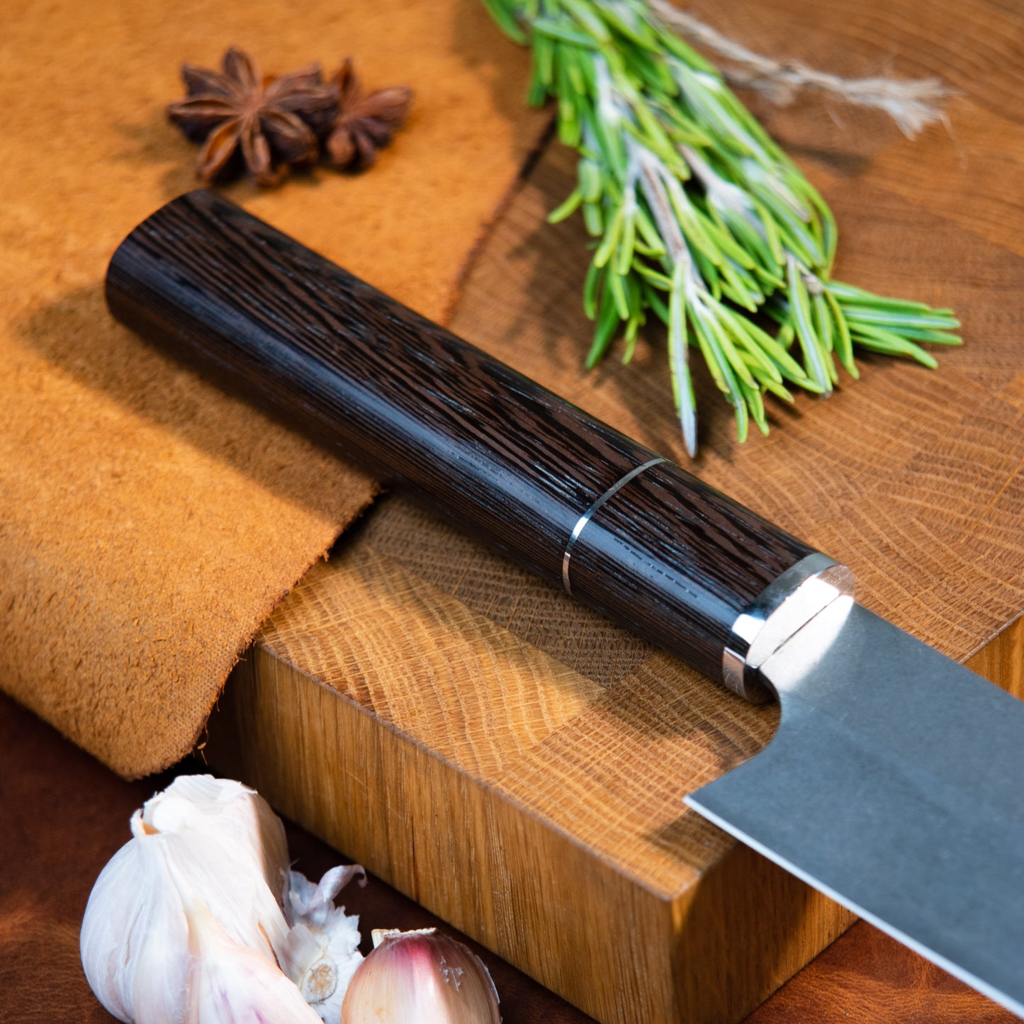 “Santoku Duet” Handmade Kitchen Knife Set