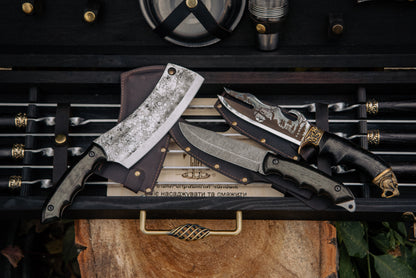 Handcrafted BBQ Skewer Set in Wooden Storage Case Triumph