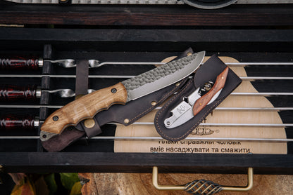 Deluxe BBQ Skewer & Tableware Set in Wooden Case