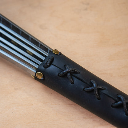 Handcrafted BBQ Skewer Set in Leather Storage Case