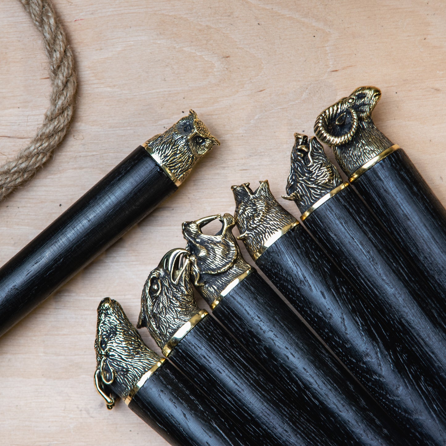 Handcrafted Stainless Steel BBQ Skewer Set with Leather Quiver