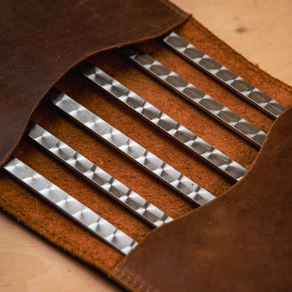 BBQ Skewer Set with Oak Handles & Bronze Accents