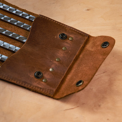 BBQ Skewer Set with Oak Handles & Bronze Accents