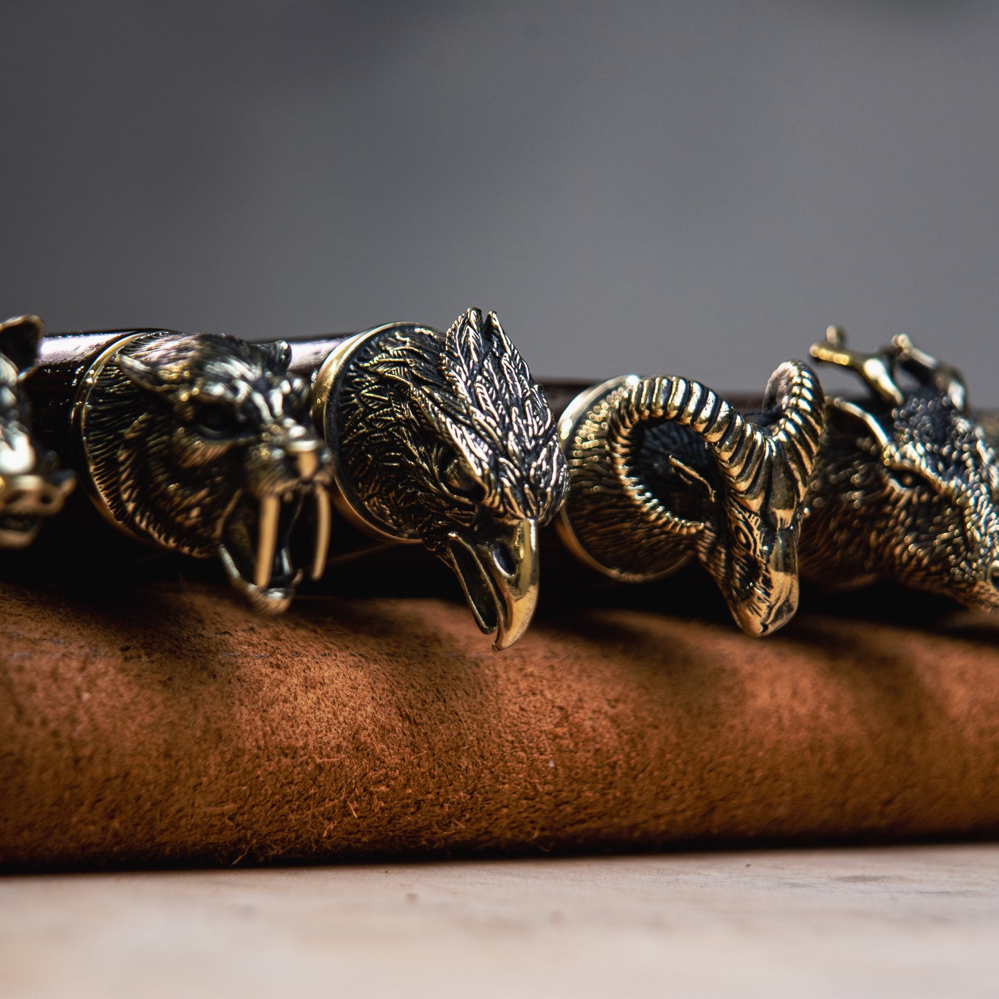 BBQ Skewer Set with Oak Handles & Bronze Accents
