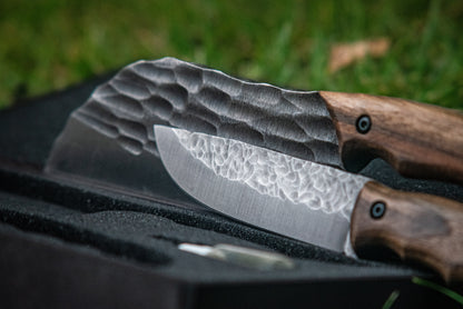 "Combo 04" – Handmade Cleaver & Knife in Wooden Gift Box