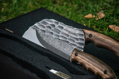 "Combo 03" – Handmade Cleaver & Knife in Wooden Gift Box