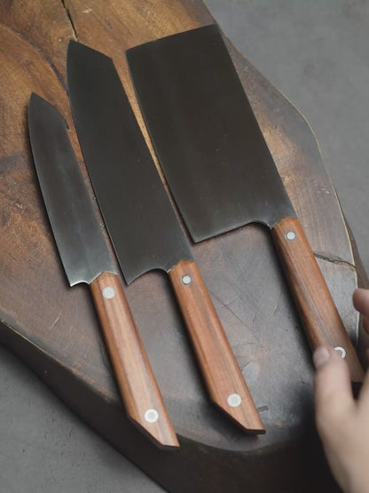 “Trio” Handmade Kitchen Knife Set